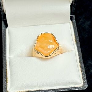 Melody Gold Yellow Chunky Stone Ring